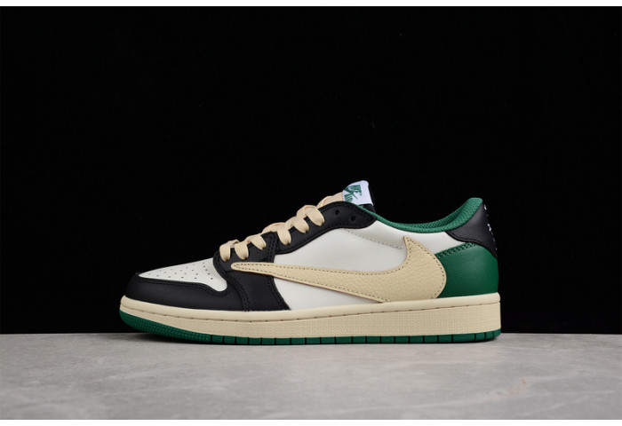 aj1 st travis scott x air jordan 1 retro low green black dm7866-128