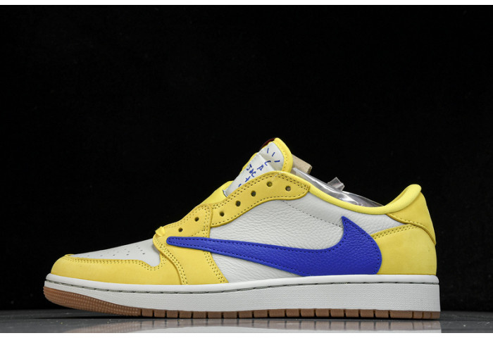 travis scott x air jordan aj 1 low“canary” dz4137-700