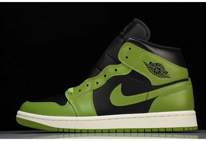 air jordan 1 mid“green black” bq6472-031