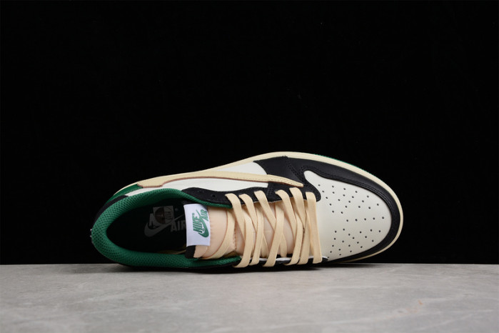 aj1 st travis scott x air jordan 1 retro  low green black dm7866-128