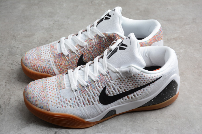 nike kobe 9 elite premium low htm milan white multi-color 698595-109