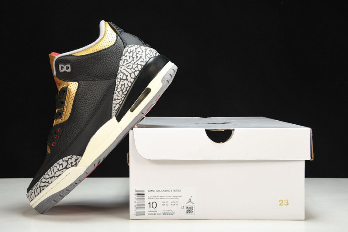 air jordan 3 black gold wmns ck9246-067