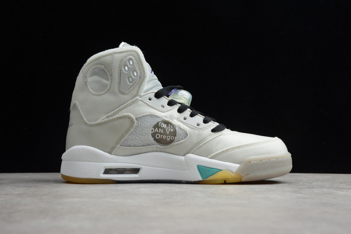 2020 ow x air jordan 5 grey/green-white ct8480-105