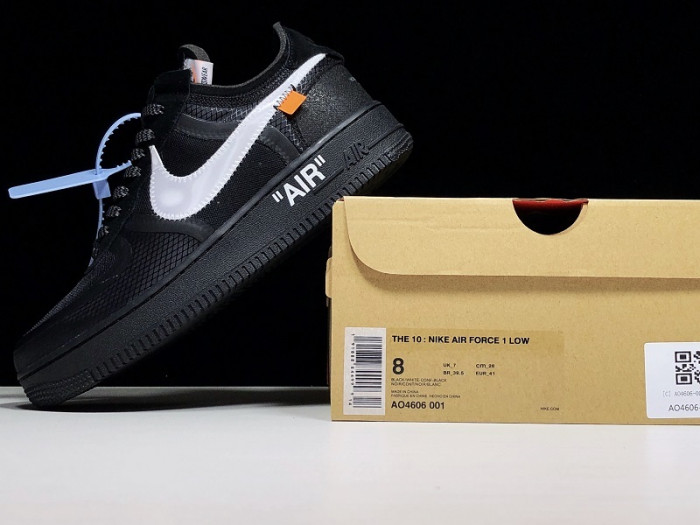 nike air force 1 low ow black white ao4606-001