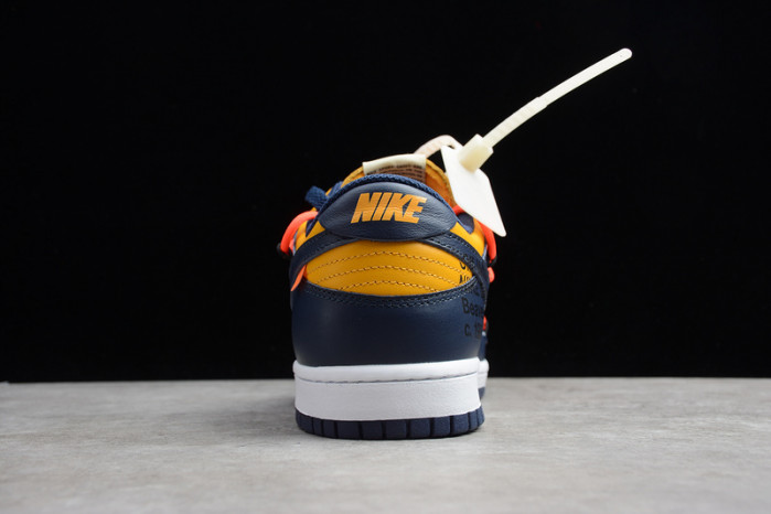 nike dunk low ow university gold midnight navy ct0856-700
