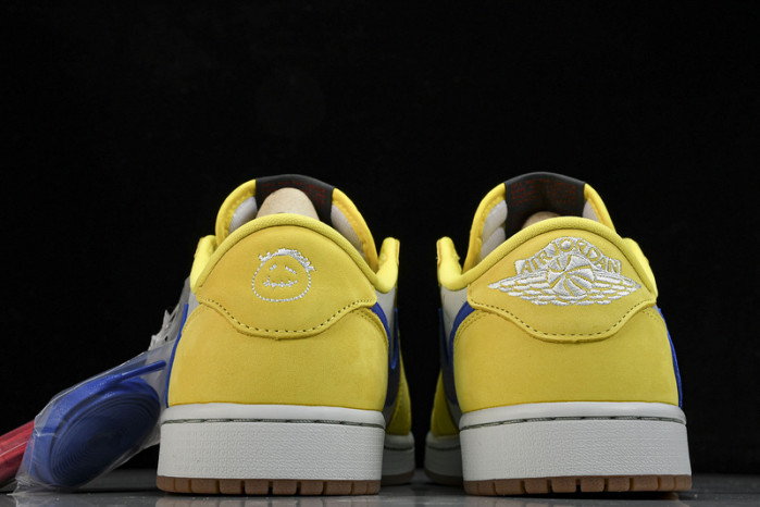 travis scott x air jordan aj 1 low“canary” dz4137-700