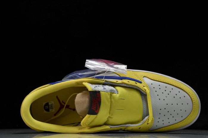 travis scott x air jordan aj 1 low“canary” dz4137-700