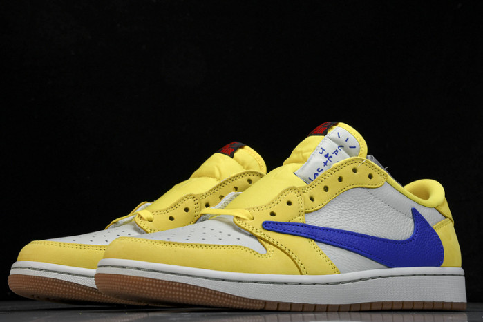 travis scott x air jordan aj 1 low“canary” dz4137-700