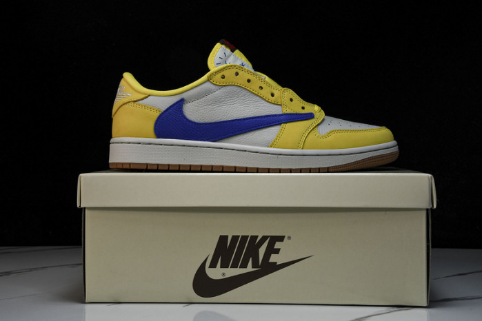 travis scott x air jordan aj 1 low“canary” dz4137-700