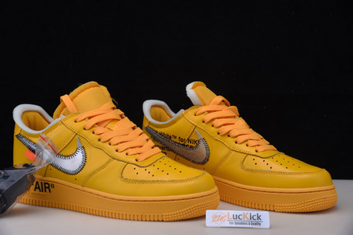nike air force 1 low ow university gold metallic silver dd1876-700