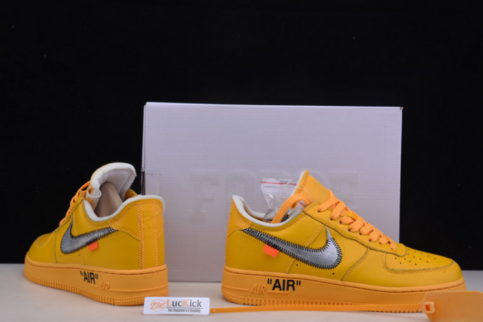 nike air force 1 low ow university gold metallic silver dd1876-700