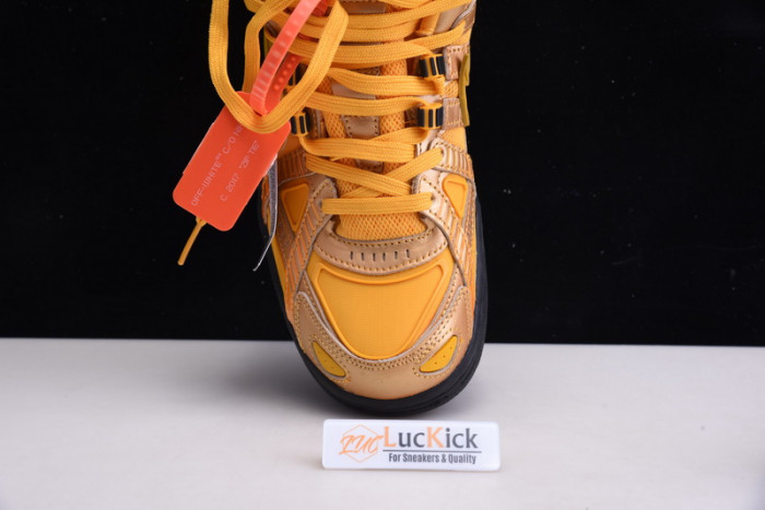 nike air rubber dunk ow university gold cu6015-700