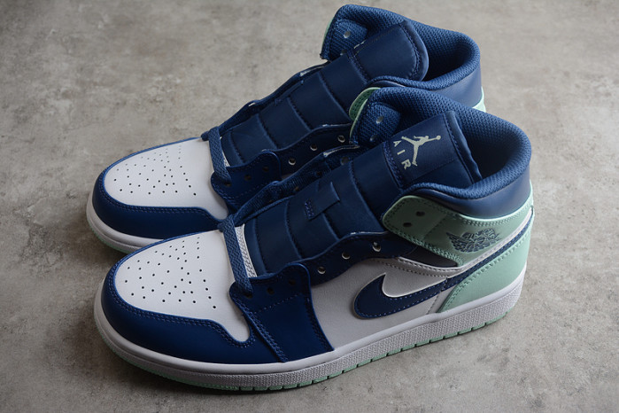 jordan 1 mid mystic navy mint foam - 554724-413