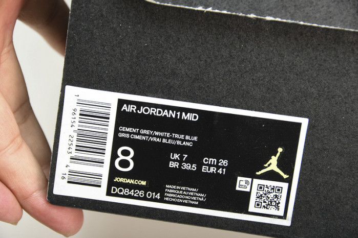 air jordan 1 mid "true blue"    dq8426-014