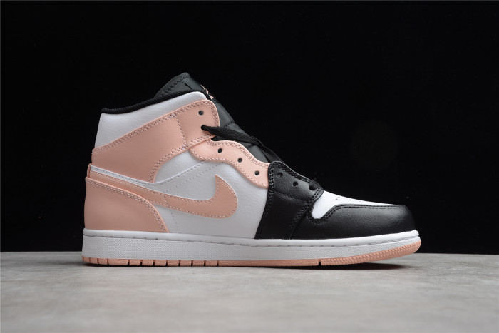 jordan 1 mid arctic orange black toe  554724-133