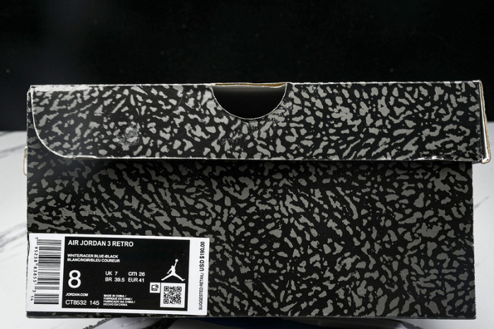 jordan 3 retro white/royal blue ct8532-145