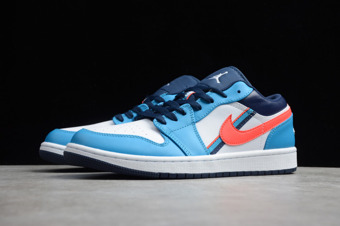 air jordan 1 low with added tri-color ribbons cv4892-100