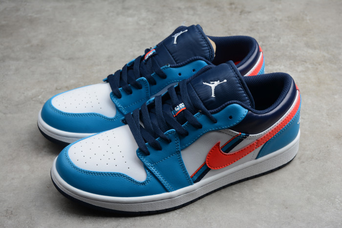 air jordan 1 low with added tri-color ribbons cv4892-100