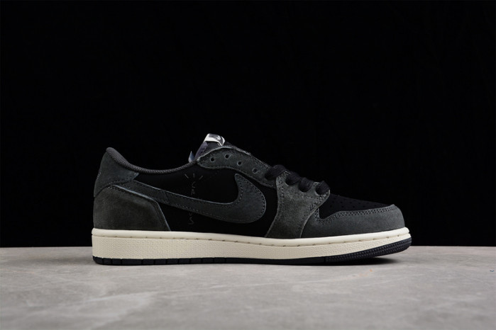 travis scott x air jordan 1 low "black phantom" dm7866-001